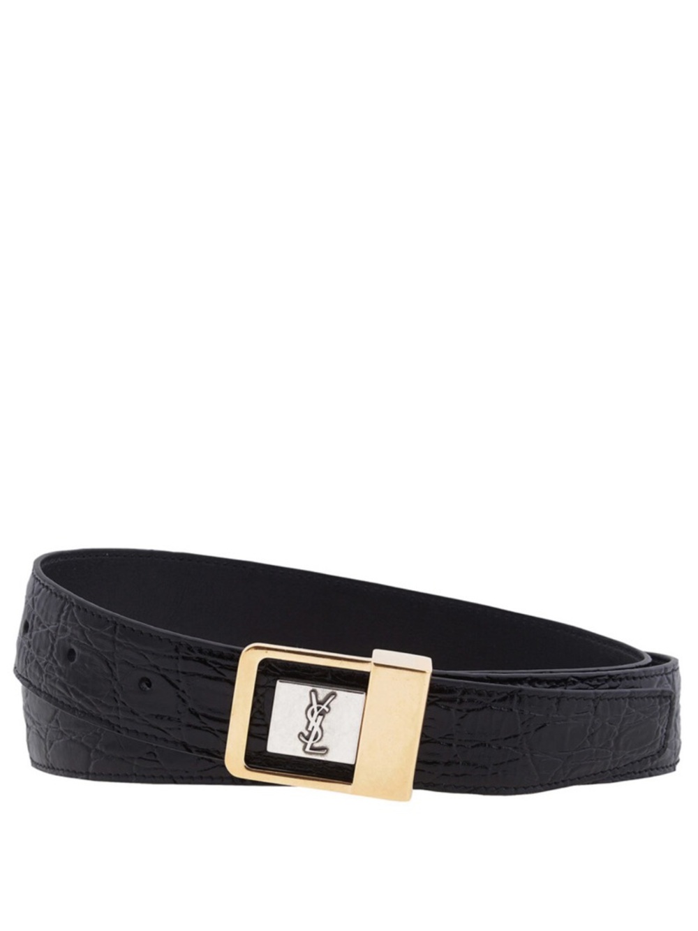 Saint Laurent Embossed Crocodile Leather Belt - Picture 7 of 8